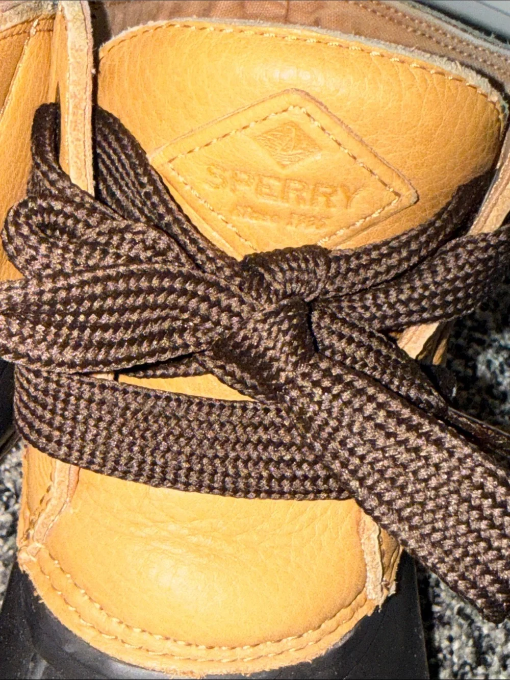 Sperry Saltwater Duck Boots Women’s Size 9 Tan Leather Brown Waterproof